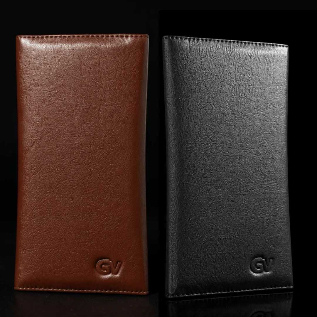 2,PCS,Premium,Genuine,Leather,Wallet,[Black+Chocolate]-,By,Gents,View